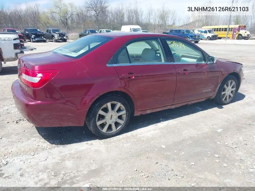 2006 Lincoln Zephyr VIN: 3LNHM26126R621103 Lot: 42159134