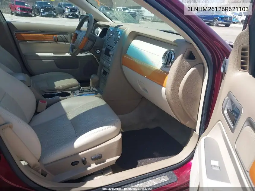 2006 Lincoln Zephyr VIN: 3LNHM26126R621103 Lot: 42159134