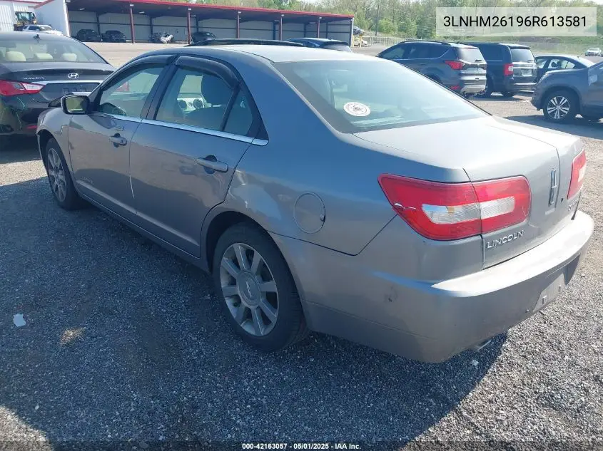 2006 Lincoln Zephyr VIN: 3LNHM26196R613581 Lot: 42163057
