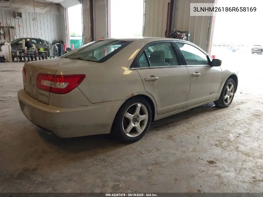 2006 Lincoln Zephyr VIN: 3LNHM26186R658169 Lot: 42287476