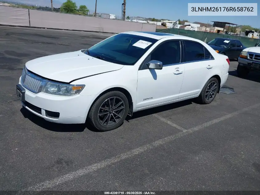 2006 Lincoln Zephyr VIN: 3LNHM26176R658762 Lot: 42361718