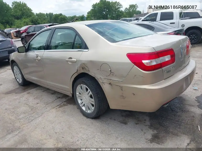 2006 Lincoln Zephyr VIN: 3LNHM26186R665087 Lot: 42479964