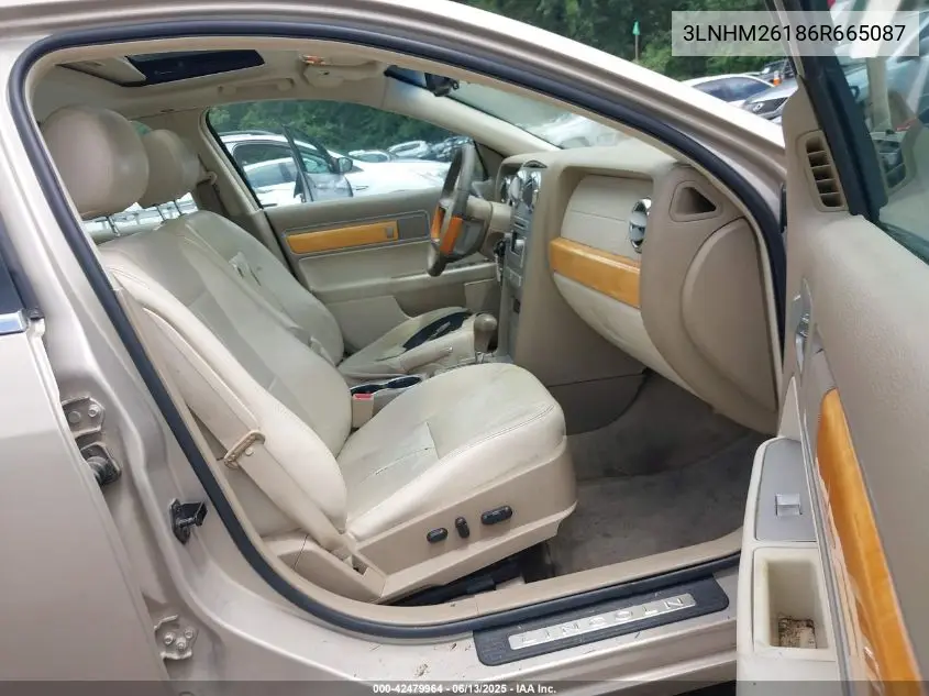 2006 Lincoln Zephyr VIN: 3LNHM26186R665087 Lot: 42479964