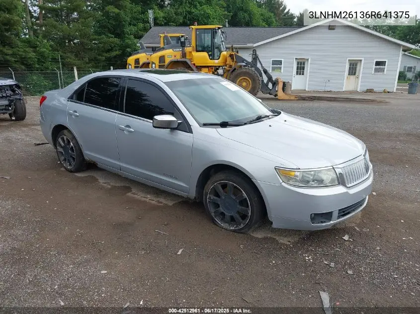 2006 Lincoln Zephyr VIN: 3LNHM26136R641375 Lot: 42512961