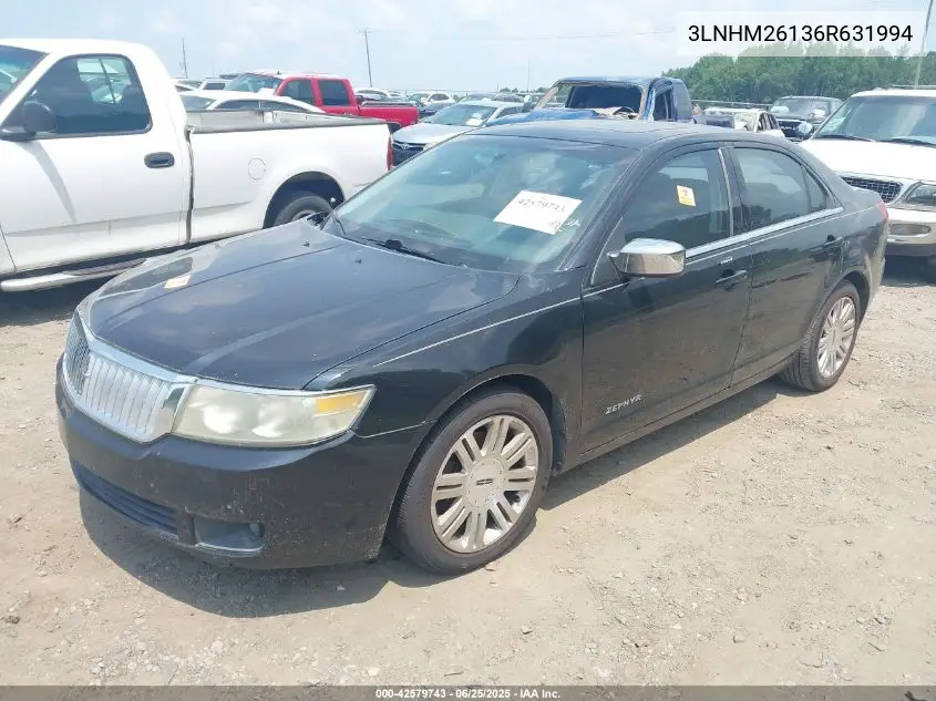 2006 Lincoln Zephyr VIN: 3LNHM26136R631994 Lot: 42579743