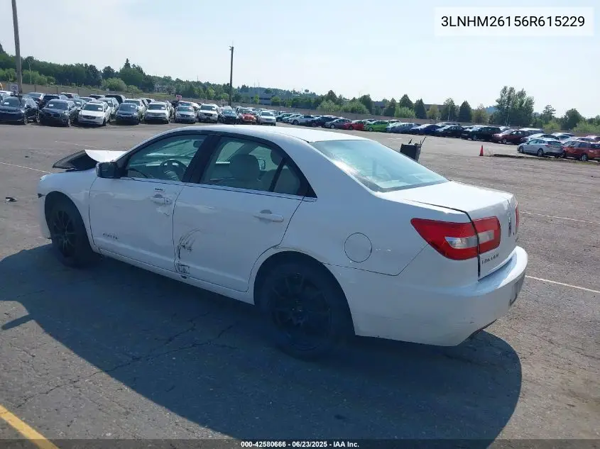 2006 Lincoln Zephyr VIN: 3LNHM26156R615229 Lot: 42580666