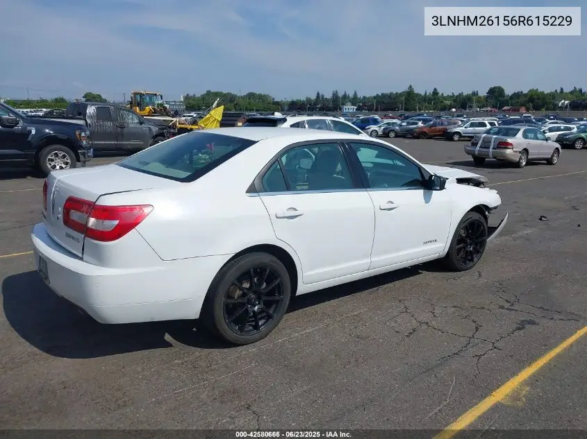 2006 Lincoln Zephyr VIN: 3LNHM26156R615229 Lot: 42580666