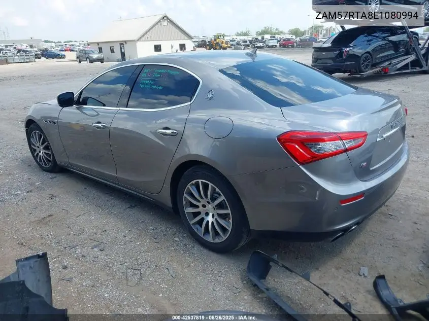 2014 Maserati Ghibli S Q4 VIN: ZAM57RTA8E1080994 Lot: 42537819