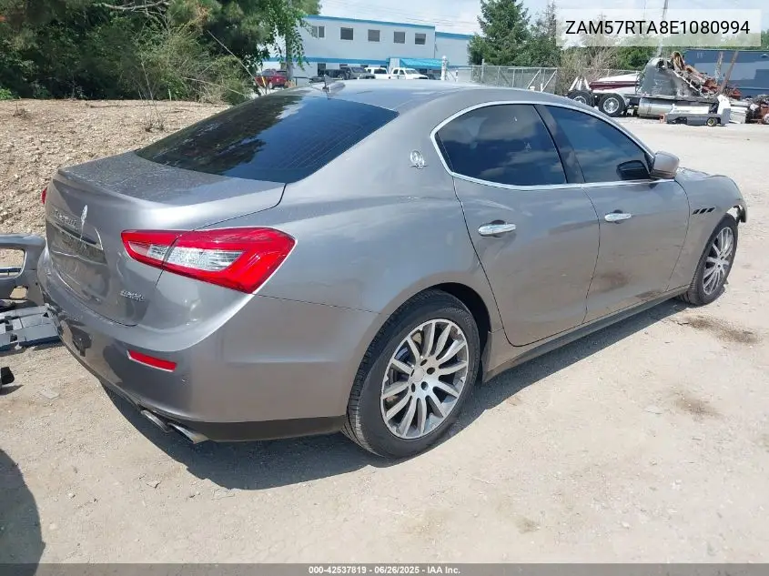 2014 Maserati Ghibli S Q4 VIN: ZAM57RTA8E1080994 Lot: 42537819