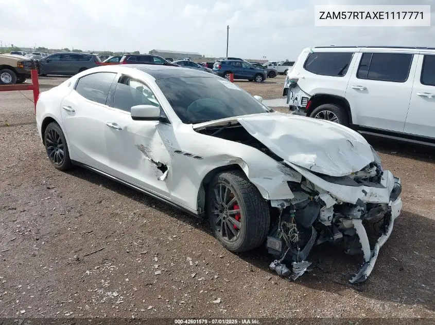 2014 Maserati Ghibli S Q4 VIN: ZAM57RTAXE1117771 Lot: 42601579