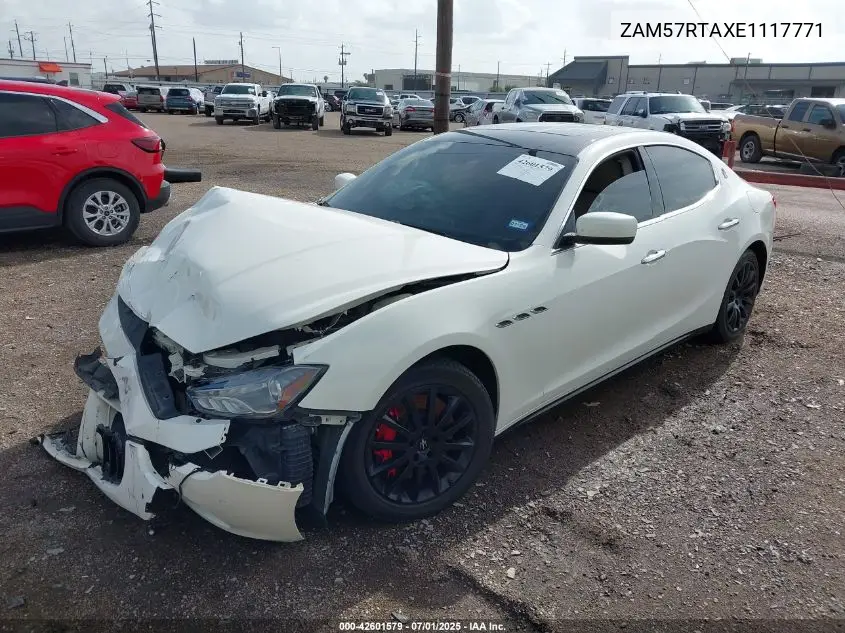 2014 Maserati Ghibli S Q4 VIN: ZAM57RTAXE1117771 Lot: 42601579