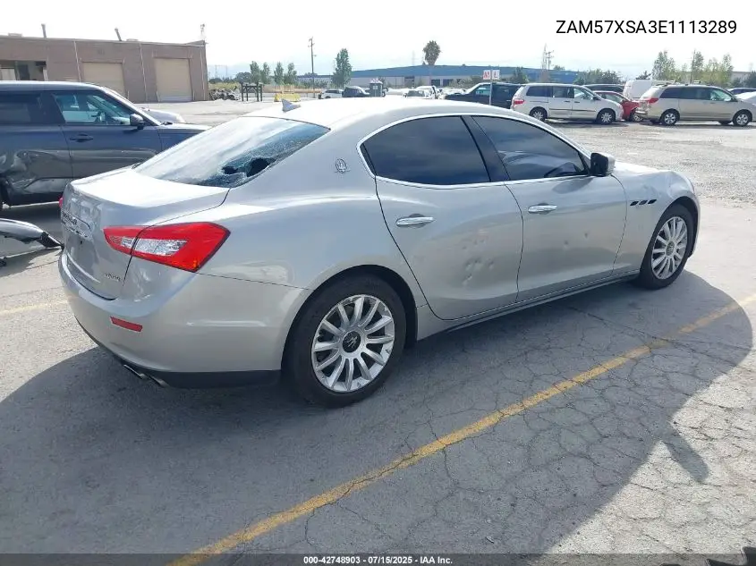 2014 Maserati Ghibli VIN: ZAM57XSA3E1113289 Lot: 42748903