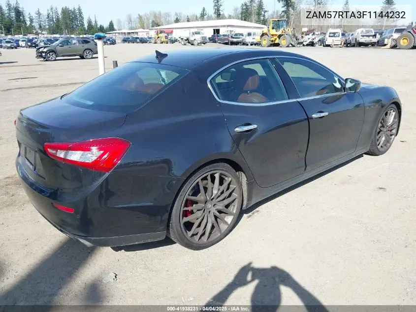 2015 Maserati Ghibli S Q4 VIN: ZAM57RTA3F1144232 Lot: 41938231