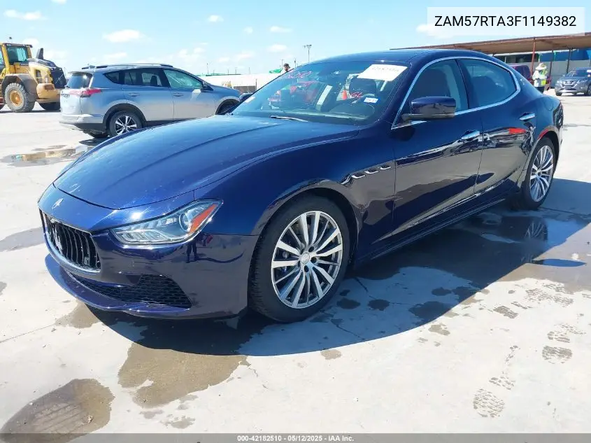 2015 Maserati Ghibli S Q4 VIN: ZAM57RTA3F1149382 Lot: 42182510