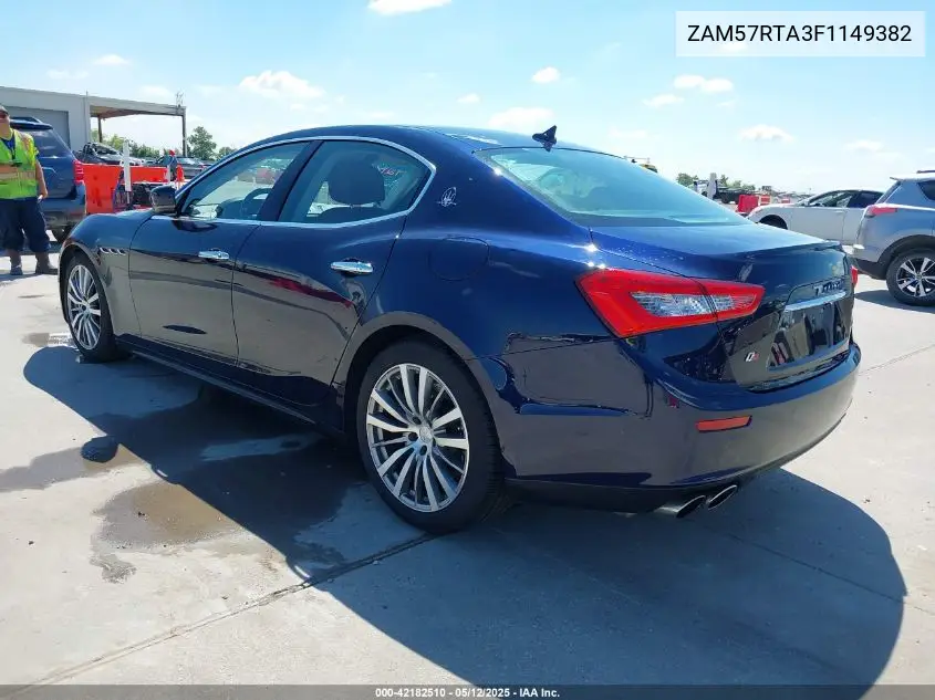2015 Maserati Ghibli S Q4 VIN: ZAM57RTA3F1149382 Lot: 42182510