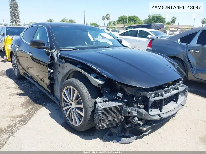 2015 Maserati Ghibli S Q4 VIN: ZAM57RTA4F1143087 Lot: 42187824