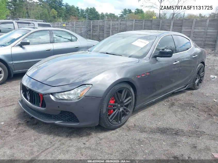 2015 Maserati Ghibli S Q4 VIN: ZAM57RTA5F1131725 Lot: 42200244