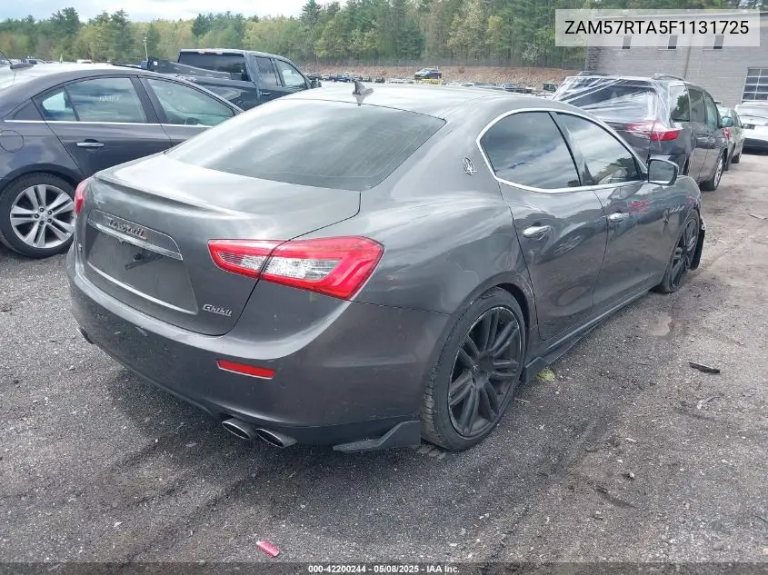 2015 Maserati Ghibli S Q4 VIN: ZAM57RTA5F1131725 Lot: 42200244