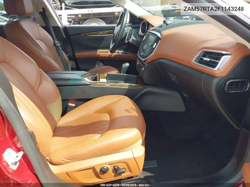 2015 Maserati Ghibli S Q4 VIN: ZAM57RTA2F1143248 Lot: 42214379