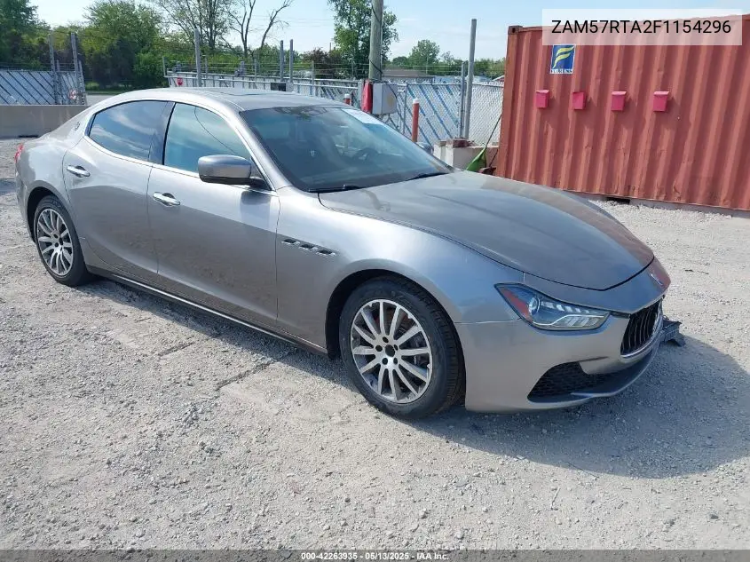 2015 Maserati Ghibli S Q4 VIN: ZAM57RTA2F1154296 Lot: 42263935