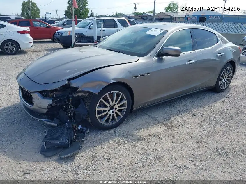 2015 Maserati Ghibli S Q4 VIN: ZAM57RTA2F1154296 Lot: 42263935