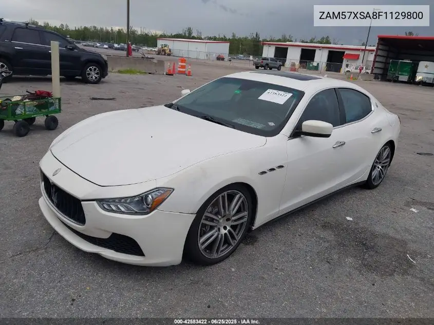 2015 Maserati Ghibli VIN: ZAM57XSA8F1129800 Lot: 42583422