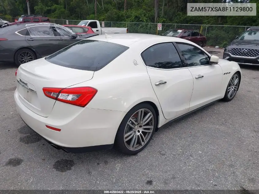 2015 Maserati Ghibli VIN: ZAM57XSA8F1129800 Lot: 42583422