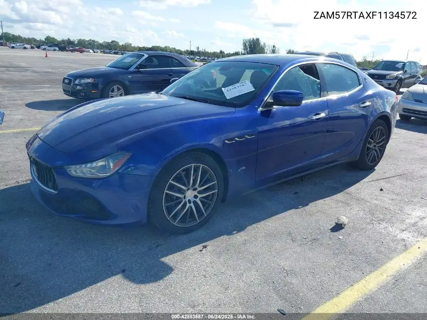2015 Maserati Ghibli S Q4 VIN: ZAM57RTAXF1134572 Lot: 42583587
