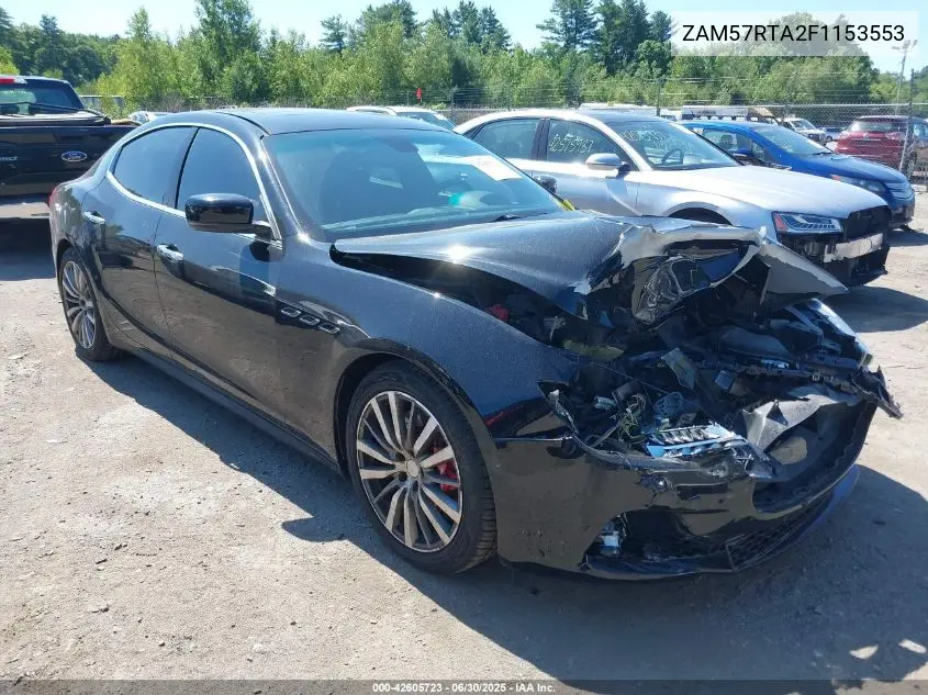 2015 Maserati Ghibli S Q4 VIN: ZAM57RTA2F1153553 Lot: 42605723