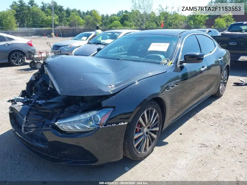 2015 Maserati Ghibli S Q4 VIN: ZAM57RTA2F1153553 Lot: 42605723
