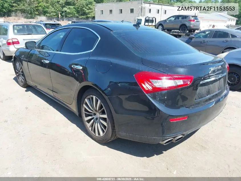 2015 Maserati Ghibli S Q4 VIN: ZAM57RTA2F1153553 Lot: 42605723