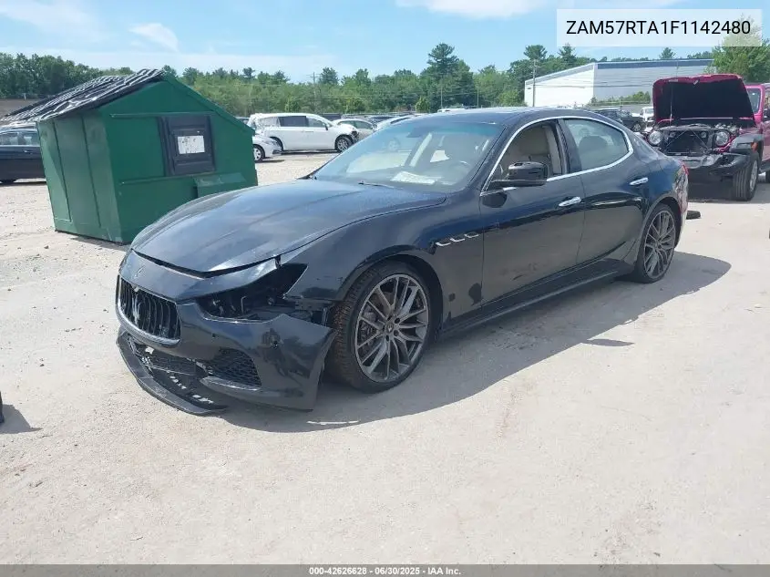 2015 Maserati Ghibli S Q4 VIN: ZAM57RTA1F1142480 Lot: 42626628
