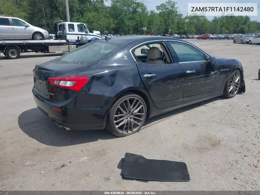 2015 Maserati Ghibli S Q4 VIN: ZAM57RTA1F1142480 Lot: 42626628