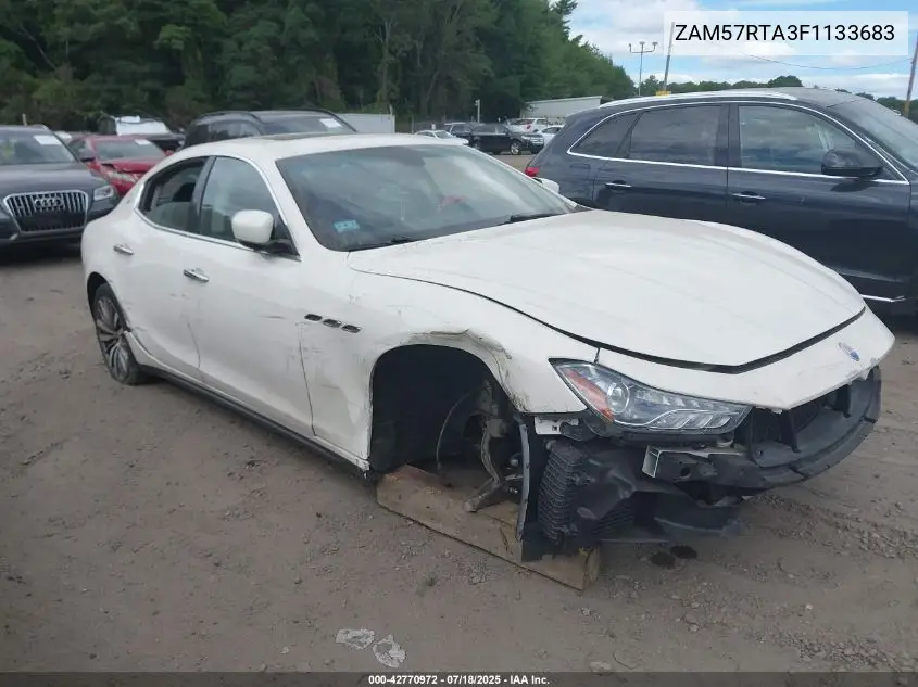 2015 Maserati Ghibli S Q4 VIN: ZAM57RTA3F1133683 Lot: 42770972