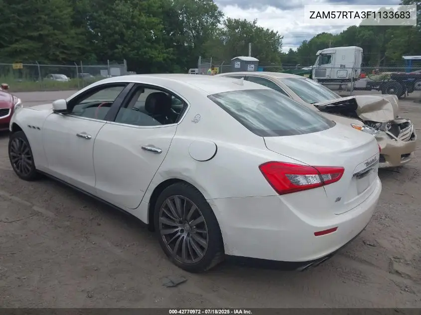 2015 Maserati Ghibli S Q4 VIN: ZAM57RTA3F1133683 Lot: 42770972