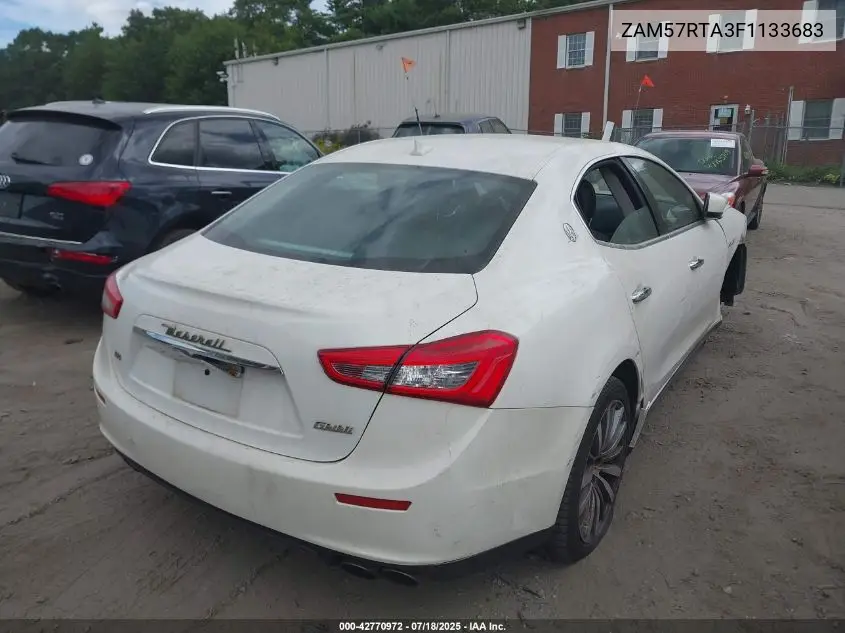 2015 Maserati Ghibli S Q4 VIN: ZAM57RTA3F1133683 Lot: 42770972