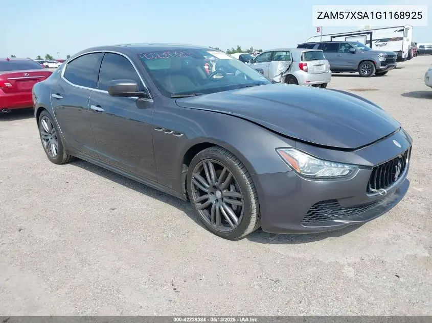 2016 Maserati Ghibli VIN: ZAM57XSA1G1168925 Lot: 42239384