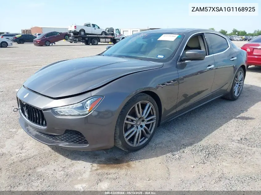 2016 Maserati Ghibli VIN: ZAM57XSA1G1168925 Lot: 42239384