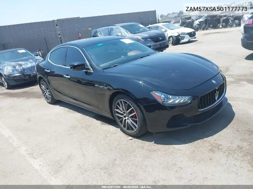 2016 Maserati Ghibli VIN: ZAM57XSA5G1177773 Lot: 42571350