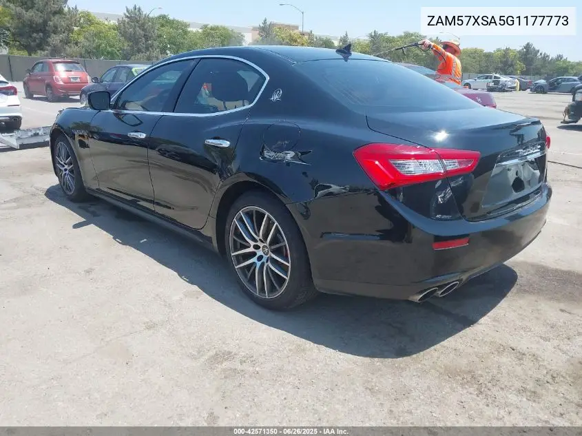 2016 Maserati Ghibli VIN: ZAM57XSA5G1177773 Lot: 42571350