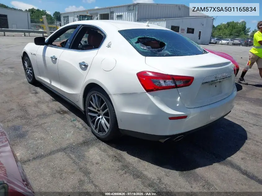 2016 Maserati Ghibli VIN: ZAM57XSA5G1165834 Lot: 42660626