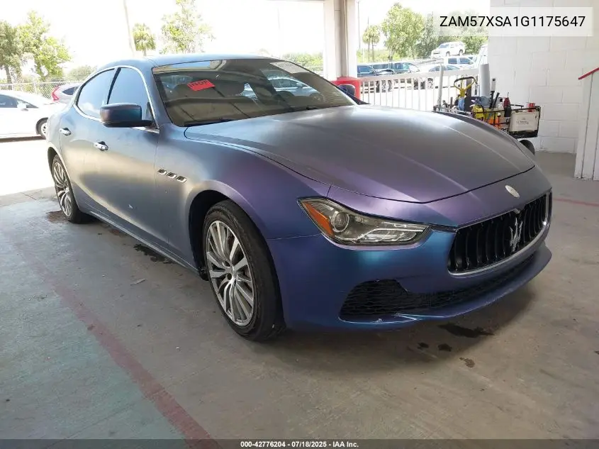 2016 Maserati Ghibli VIN: ZAM57XSA1G1175647 Lot: 42776204