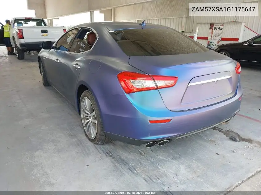 2016 Maserati Ghibli VIN: ZAM57XSA1G1175647 Lot: 42776204