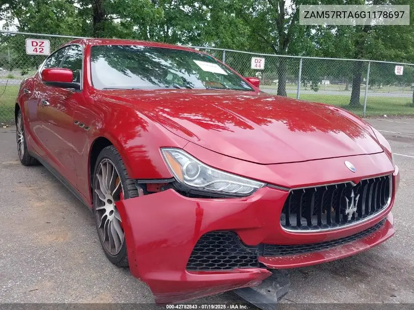 2016 Maserati Ghibli S Q4 VIN: ZAM57RTA6G1178697 Lot: 42782843