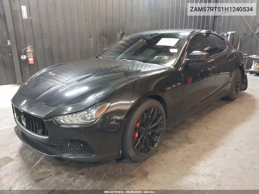 2017 Maserati Ghibli S Q4 VIN: ZAM57RTS1H1240534 Lot: 42191612