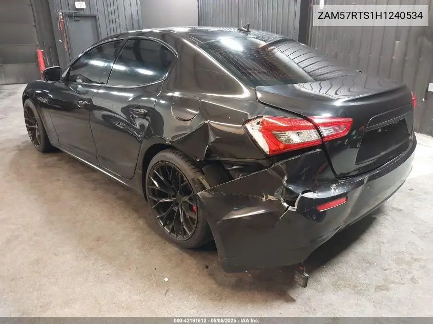 2017 Maserati Ghibli S Q4 VIN: ZAM57RTS1H1240534 Lot: 42191612