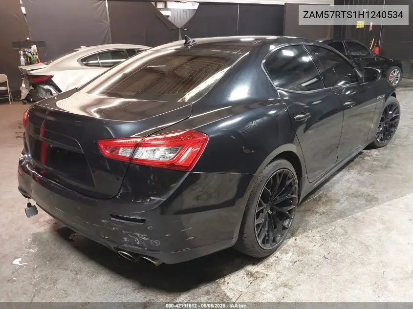2017 Maserati Ghibli S Q4 VIN: ZAM57RTS1H1240534 Lot: 42191612