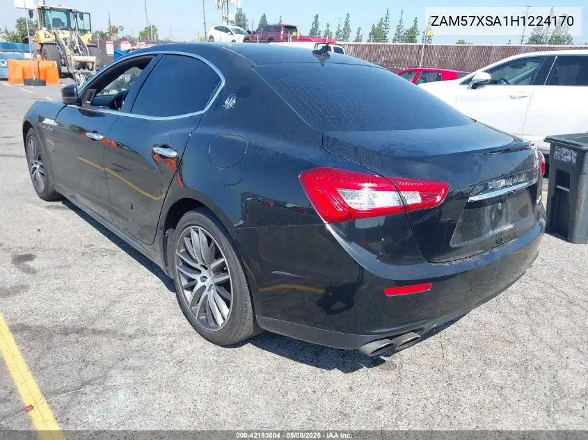 2017 Maserati Ghibli VIN: ZAM57XSA1H1224170 Lot: 42193804