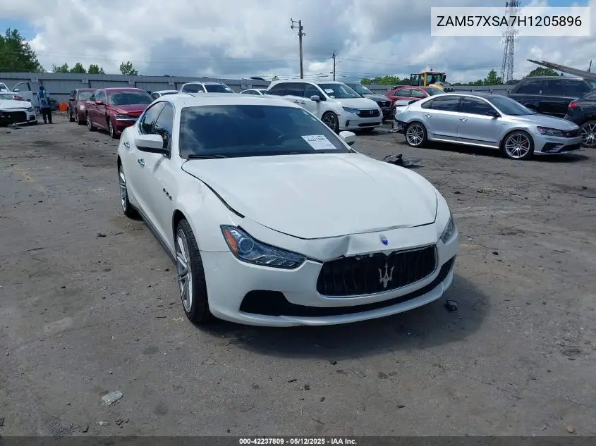 2017 Maserati Ghibli VIN: ZAM57XSA7H1205896 Lot: 42237809