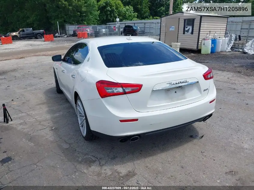 2017 Maserati Ghibli VIN: ZAM57XSA7H1205896 Lot: 42237809